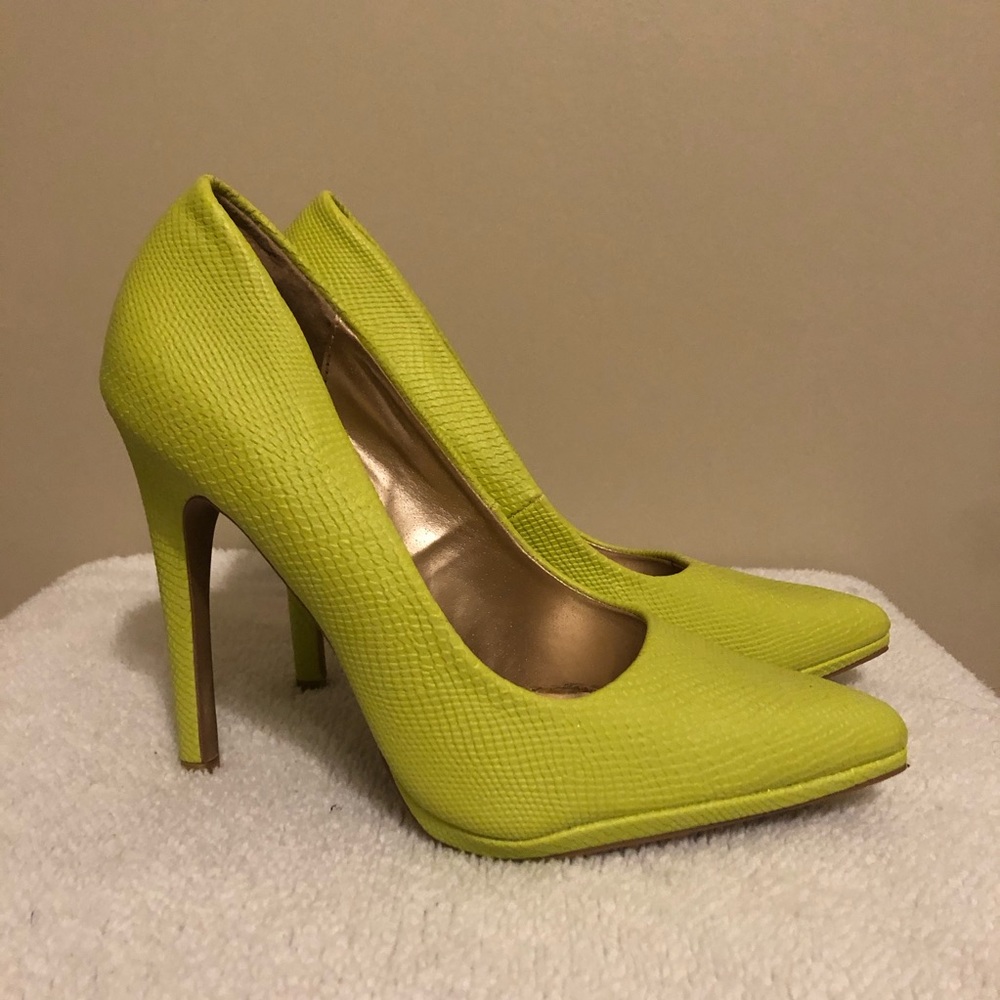 Lime green heels